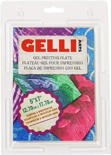 Gelli Arts 5" X 7" Gel Printing Plate - Reusable Gel Printing Plate, Printmaking Supplies, Monoprinting at Home, Arts and Crafts - size: 5" x 7"