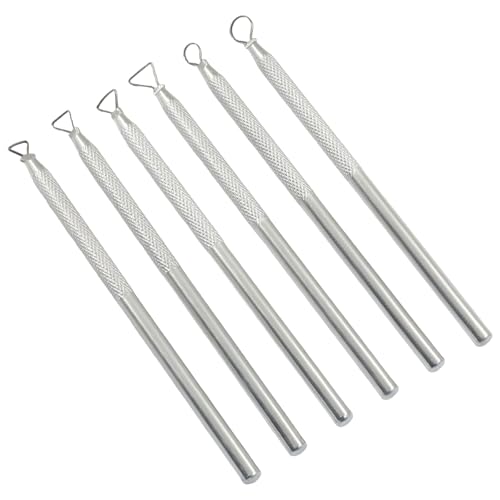 ISDVBUY 6 Pack Aluminum Clay Carving Tools 5.1 Inch Silver