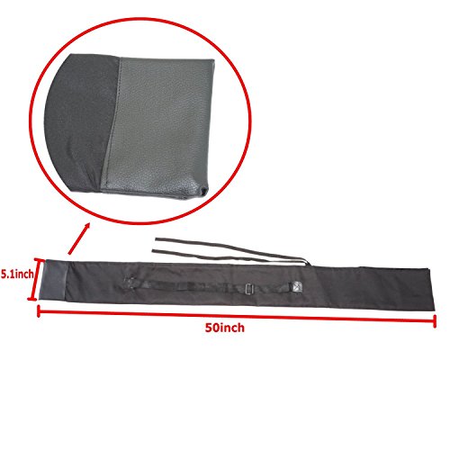 Sword Carry Bag with Strap - Large Size Samurai Sword Katana Bokken Bag Carrying Case - color: Leather bottom With Back STRAP