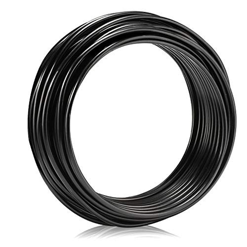 Aluminum Wire Black 9 Gauge 3.0 mm 32.8 Ft(10 M) Anodized Bendable Metal Craft Wire for DIY Floral - color: Black