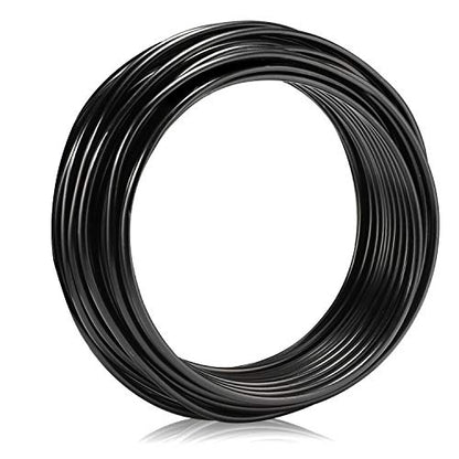 Aluminum Wire Black 9 Gauge 3.0 mm 32.8 Ft(10 M) Anodized Bendable Metal Craft Wire for DIY Floral - color: Black