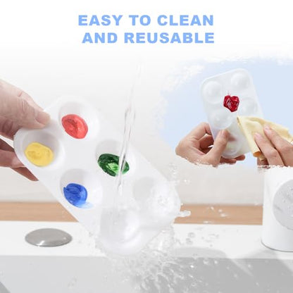 32 PCS Paint Tray Palette, White Plastic Paint Pallets