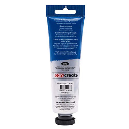 Mont Marte Oil Paint Premium, 3.4 US fl.oz (100ml) Tube, Sap Green, Heavy Body Paint, Artist Quality, Good Coverage, Excellent Tinting Strength, Ideal for Painting Canvas - color: Sap Green, size: 3.4 Fl Oz (Pack of 1)