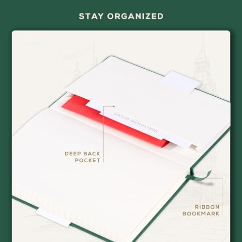 BEECHMORE BOOKS A5 5.8x8.3 Mixed Media Sketchbook 160 GSM/98LB, Gift Box - color: Dartmouth Green, size: A5 - 5.8" x 8.3" Medium