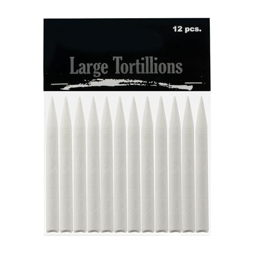 Creative Mark Blending Tortillions - Soft Paper Felts, Traditional Blenders Easily Sharpened or Sanded - [Set of 12 - Large] - size: Large - 12 Pack