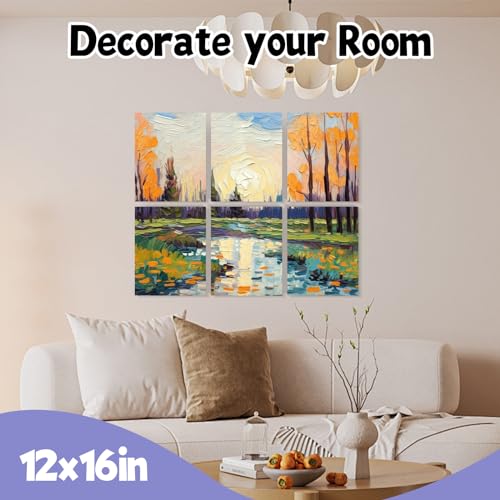 ESRICH 12x16 Stretched Canvas for Painting, 8 Pack Blank Canvases for Painting -5/8 in Profile Primed Cotton Painting Canvas for Oil & Acrylic Paint - size: 12x16in-8P