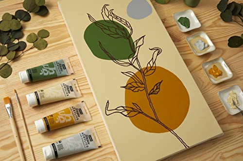 Pebeo Studio Acrylics High Viscosity, Fine Acrylic, 250 ml - Naples Yellow Hue - color: Naples Yellow Hue, size: 8.45 Fl Oz (Pack of 1)