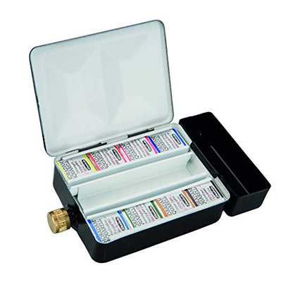 Schmincke Horadam Aquarell Half-Pan Paint Metal Set with Water Container, Set of 8 Colors (74408097) - size: 1 Count (Pack of 1)