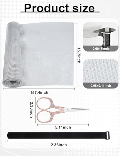 Aluminum Wire Mesh for Arts and Craft -15.7" x 13.1ft – Flexible Sculpting Mesh for Arts & Crafts, Easy-Cut Thin Metal Mesh with Bonus Scissors & Storage Straps, DIY Sculpture & Creative Crafts