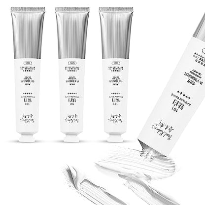 Paul Rubens Titanium White Oil Paint, 3 * 50ml Oil Colors with High Saturation, Large Capacity Tubes, Faster Drying Time with Creamy Texture and Consistency for Artists, Students, Beginners | Oil Colors with High Saturation, Large Capacity Tubes, Creamy T