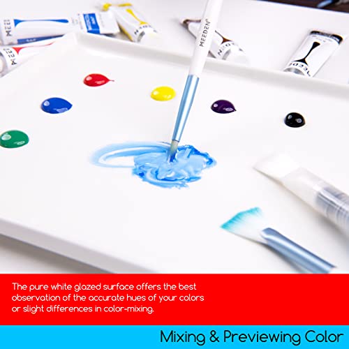 MEEDEN Ceramic Paint Palette: Artist Palette Mixing Tray, 10" X 6.3"