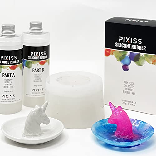 Silicone Mold Making Kit Liquid Silicone Rubber Bubble Free Translucent Clear Mold Making Silicone-Mixing Ratio 1:1-Molding Silicone for Resin Molds, Silicone Molds DIY (4kg/Gallon Kit) - size: 4kg Kit