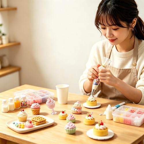 BoFUN Make Mini Dessert Craft Kit for Teens &Adults with Display Frame