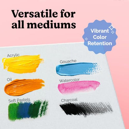 Chalkola 15 Pack 9x12 Canvas for Painting - Paint Canvases Panels | Primed 100% Cotton Boards for Acrylic Painting, Oil Art, Acid-Free for Professional Artists, Hobby Painters, Kids & Beginners - size: 15 - 9"x12", style: White