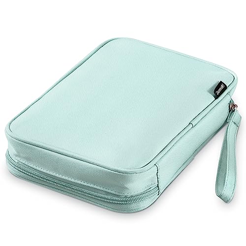 Big Capacity Storage Pouch Marker Pen Pencil Case Simple Stationery Bag Box Art Tool & Sketch Storage Boxes for Bullet Journal Middle High School Office College Student Girl Women Adult Teen - color: Mint Green