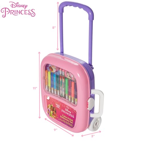Disney Princess Color and Roll Activity Set with Carrying Case, Stickers, & Art Supplies - style: Disney Princess
