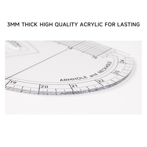 KEARING 24" Imperial Pattern Master - Patented Acrylic Sewing Curve Ruler - style: PM6512R