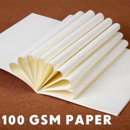 Mimorou 100 Pcs A5 Journals Notebooks Bulk,Brown,Dot - color: Brown, style: Dot