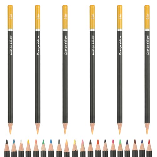 PATIKIL Colored Pencils, Dirt Yellow Color Drawing Pencils with Oil-Based Cores Art Scrapbook Supplies for Adult Coloring Books Artists Beginners Drawing Sketching, 6 Pcs - color: Dirt Yellow