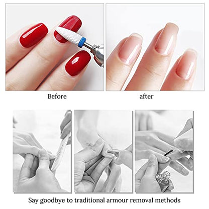 Ceramic Nail Drill Bits 10Pcs- 3/32 Drill Bits Set for Acrylic Gel Nails Professional Cuticle Remover Crystal Nail Extension Nail Removal - size: 10 Count (Pack of 1)