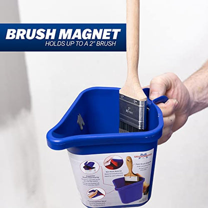 MARSHALLTOWN Paint Cup, Holds 1 Pint, Trim and Baseboard Painting Tool | Solvent Resistant Non-Stick, Integrated Paint Pour Spout, Brush Magnet Holds 2 Inch Brush, PC271