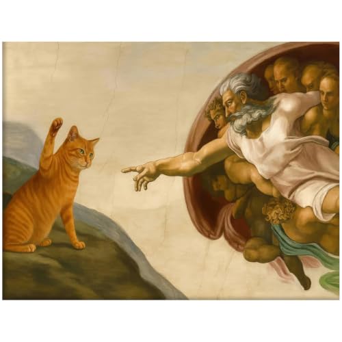 Jesus and Cat Diamond Art Kits for Adult diamond painting kits for adults | Jesus and the Orange Cat DIY Diamond Painting Kits 5D Diamond Dots Gem Art Crafts with Tools,Round Full Drill 12x16inch - color: DP04743