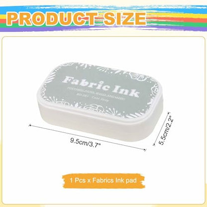 MECCANIXITY Ink Pads for Stamps, 3.7x2.2 Inch Fabric Ink Pad for Cloth, Wood, Paper, Fingerprint, DIY Card Making, Gray - color: Gray