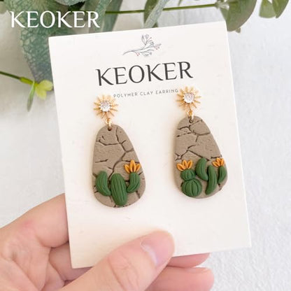 KEOKER Cracked Surface Polymer Clay Roller Texture - Great for Clay Cutters and Texture Sheets - color: Cracked Surface Color