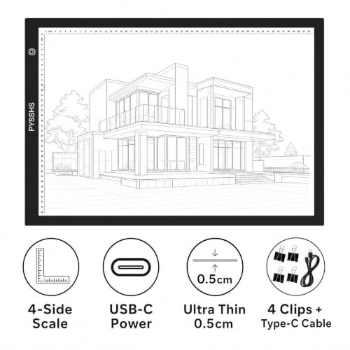 A2 Premium LED Light Board for Diamond Art Painting & Tracing, USB-Powered with 3 Brightness Levels, Upgrade Eye-Protection Design for Vinyl Weeding, Sketching with Clips - No Mesh No Dot - size: A2 (Premium)
