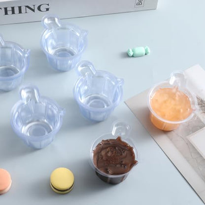 150Pcs 40ml Small Resin Mixing Cups, Disposable Plastic Measuring Cups | Clear, Paint Dispensing for Mixing Paint, Stain, Epoxy, Resin