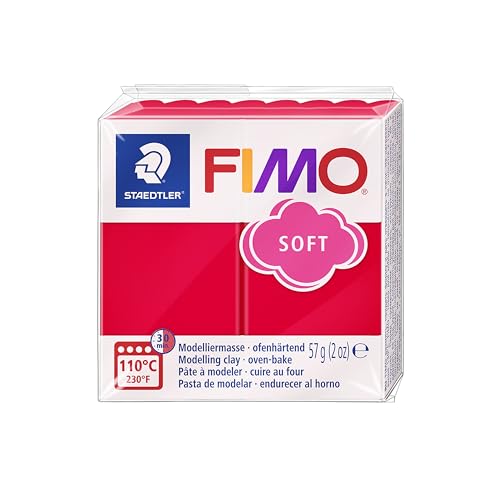 Staedtler FIMO Soft Polymer Clay - -Oven Bake Clay for Jewelry, Sculpting, Crafting, Indian Red 8020-24 - color: indian red, size: 57 g (Pack of 1)