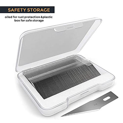 Nicpro 120 PCS Hobby Blades Set SK-5, Utility Refill #2 Art Blades Refill Cutting Tool with Storage Case for Medium to Heavy Craft, Hobby, Scrapbooking, Stencil (Pack of 2) - size: #2 (Pack of 2)