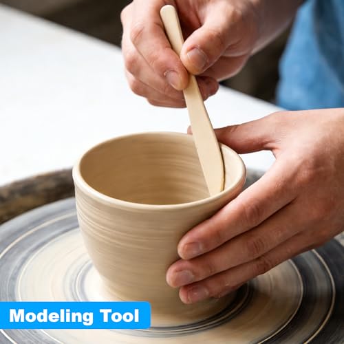 Acantha 35 PCS Pottery Tools Kit, Professional Ceramic Sculpting, Carving, and Air Dry Clay Kit for All Ages - Includes Trimming, Dotting, Embossing, Scoring, Fondant, Painting and Polymer Clay Tools