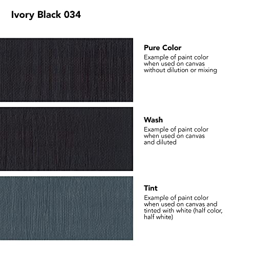 Daler Rowney Georgian Oil Paint Ivory Black 225ml Tube - Art Paints for Canvas Paper and More - Oil Painting Supplies for Artists and Students - Artist Oil Paint for Any Skill Set