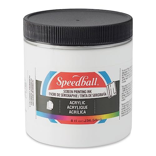 Speedball 004620, 4620, Acrylic Screen Printing Ink, 8 Fl Oz. 237 ml, White - color: White