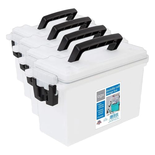 12535 Translucent Craft Organizer, Art Supply Organizer and Storage, Lockable School Supplies Organization, Moisture Resistant, Made in USA (Pack of 4) - size: One Size (Pack of 4)