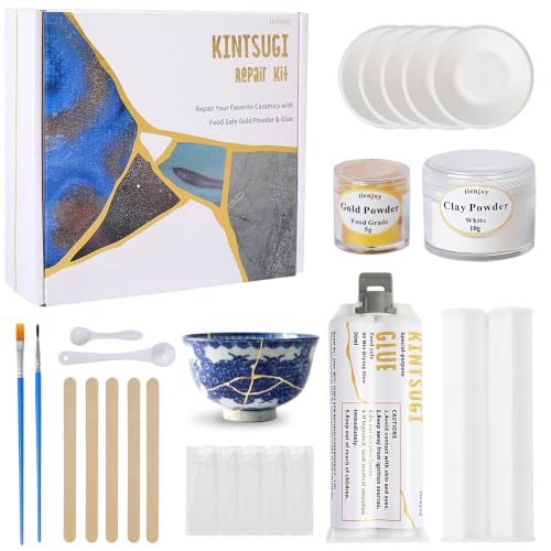 iienjoy Kintsugi Repair Kit Gold, Food Safe Kintsugi Kit for Ceramics - color: Gold