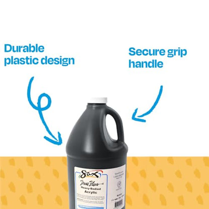 Sax Heavy Body Acrylic Paint for School and Arts and Crafts Use, Mars Black, 1/2 Gallon