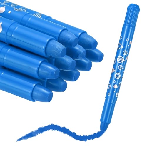 MECCANIXITY Twist Crayons, Twist Crayons Gel Watercolor Set Washable Silky Smooth for Arts Drawing DIY Craft Project Coloring Supplies Gift(Blue, Pack of 11) - color: Blue