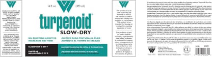 Weber Turpenoid Slow-Dry Oil Painting Additive, 16 fl. oz./473ml Bottle, Clear, 1 Each (1636) - size: 4 Fl Oz (Pack of 1)