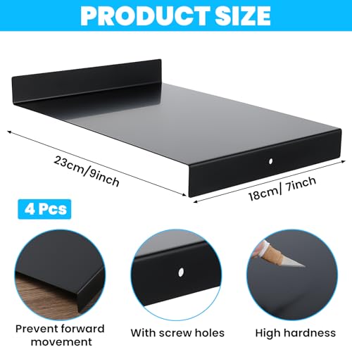 4 Pcs Bench Hook Metal Inking Plate for Block Printing, Bench Inking Plate 9 x 7 x 1 Inches, Linoleum Printmaking Block Stop Ink Plate Printing Supplies Bench Hook Printmaking Tool for Linocut Carving - size: 4 Pcs