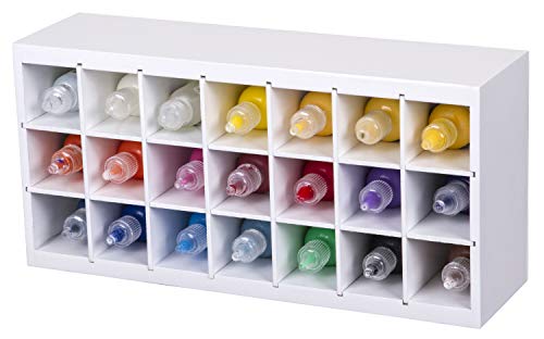 ArtBin 6828AG Paint Storage Tray, Art & Craft Supply Storage, Super Satchel System Accessory, Wall Mountable 21 Compartment Paint Organizer, White - size: Pack of 1
