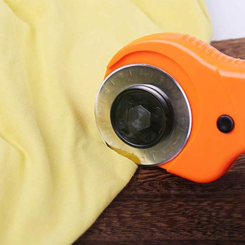 Rotary Cutter, Professional 45mm Rotary Fabric Cutter, Rotary Cutter for Fabric, Rotary Cutter Replacement Blades, Card Paper Sewing Quilting Roller Fabric Cutting Tailor Scissors Tool Dress Clothes M