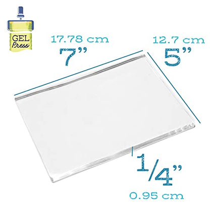 Gel Press Monoprinting Gelli Plate - (Size: 5" X 7") - 10810 | Medium Gel Printing Plate for Arts & Crafts - size: 5" x 7"