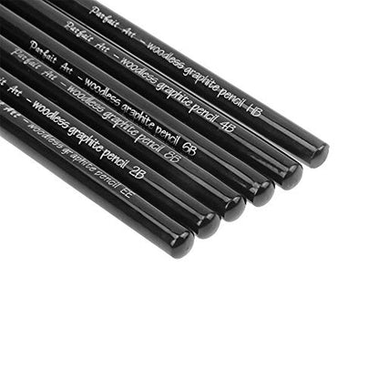 6 PCS Professional Woodless Charcoal Pencil Artist Sketching Drawing Pencil Graphite Sketch Pencils Charcoal Sticks Art Pencil Set for Drawing Shading Sketching 6 Grades of Graphite HB 2B 4B 6B 8B EE