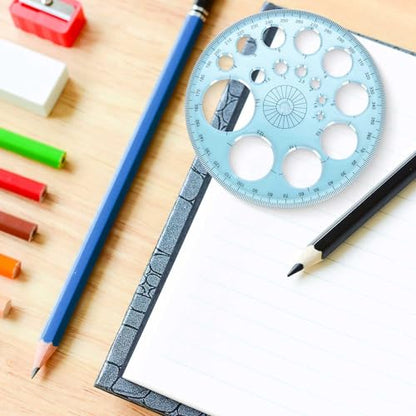 Circle Template Circle Round Stencil Templates for Drawing Professional Circle Ruler Multi Function Drawing Aid Tool Large and Small Size Suit for Studying Designing Office - size: 11.5 cm / 4.53 inches
