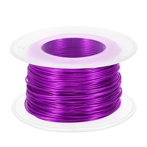 PATIKIL 20 Gauge 0.8mm Aluminum Craft Wire, 98.4Ft Metal Wire Armature Bendable Wire for Jewelry Making Metal Wrap DIY, Purple - color: Purple, size: 0.8 mm x 30 m