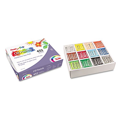 Pentel Arts Oil Pastels, 432 Piece Classroom Size Pack (PHN-12CP) - size: 1 Count (Pack of 432)