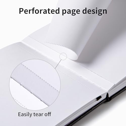 Sketchbook for Drawing, 120 Pages Sketch Book, 122LB/180GSM Thick Paper - color: Back, size: Large (10×10INCH)