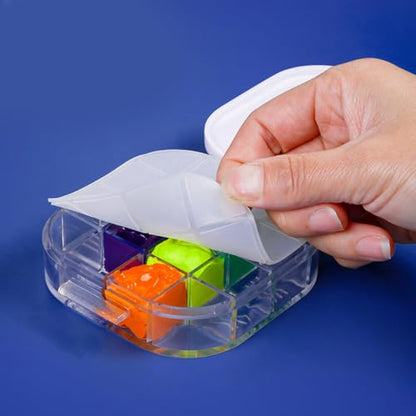 Bitray 16-Well Airtight Paint Palette Box with Lid Gouache Oil Paint, White - color: White-snap Fastener, size: 16-Wells
